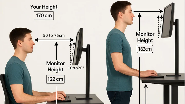 What’s the Ideal Monitor Height and Viewing Angle to Protect Your Eyes?